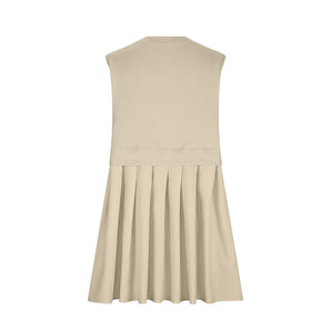 Pleated Sleeveless Mini Dress