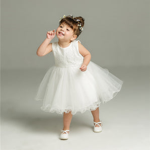 Two Sets Of Female Baby, Baby, One Year Old, 100 Days Wedding Dress, Princess Silk Dress