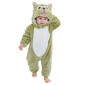 Clothes For Babies Autumn 3-year-old Baby Animal Jumpsuit Flannel Romper European And American Children's Wear