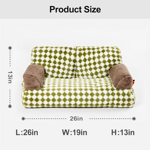 Fluffy Cat Couch  Washable Pet Couch Bed