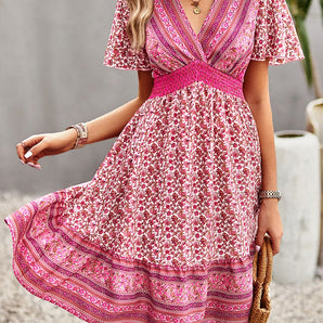 Floral Smocked Waist Dress