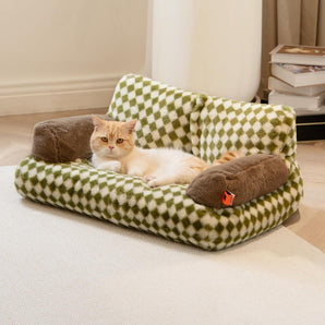 Fluffy Cat Couch  Washable Pet Couch Bed