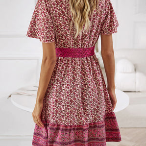 Floral Smocked Waist Dress